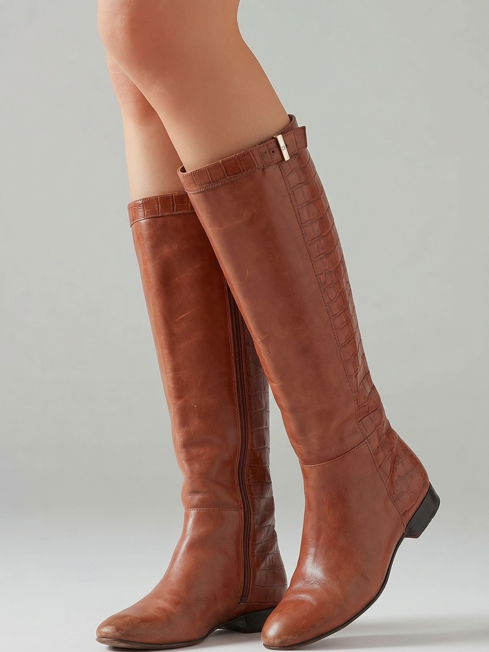Ann Taylor Tall  leather Boots in Cognac Brown Women’s Size 7
